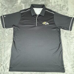 Antigua Polo Baltimore Ravens Logo Men's Large Black NFL Football Style# 104228